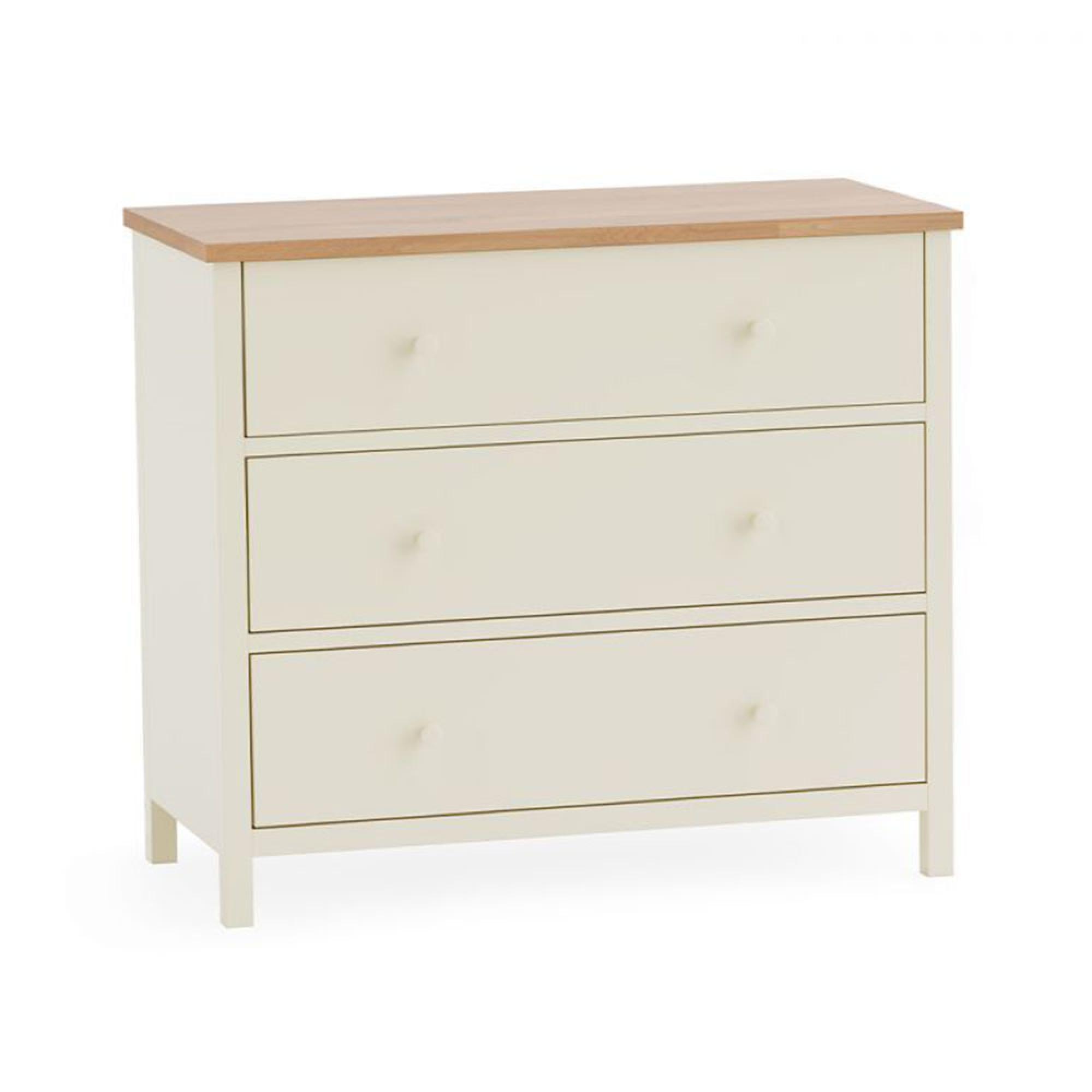 Product photograph of Coxmoor Ivory Painted 3 Drawer Chest from Choice Furniture Superstore.