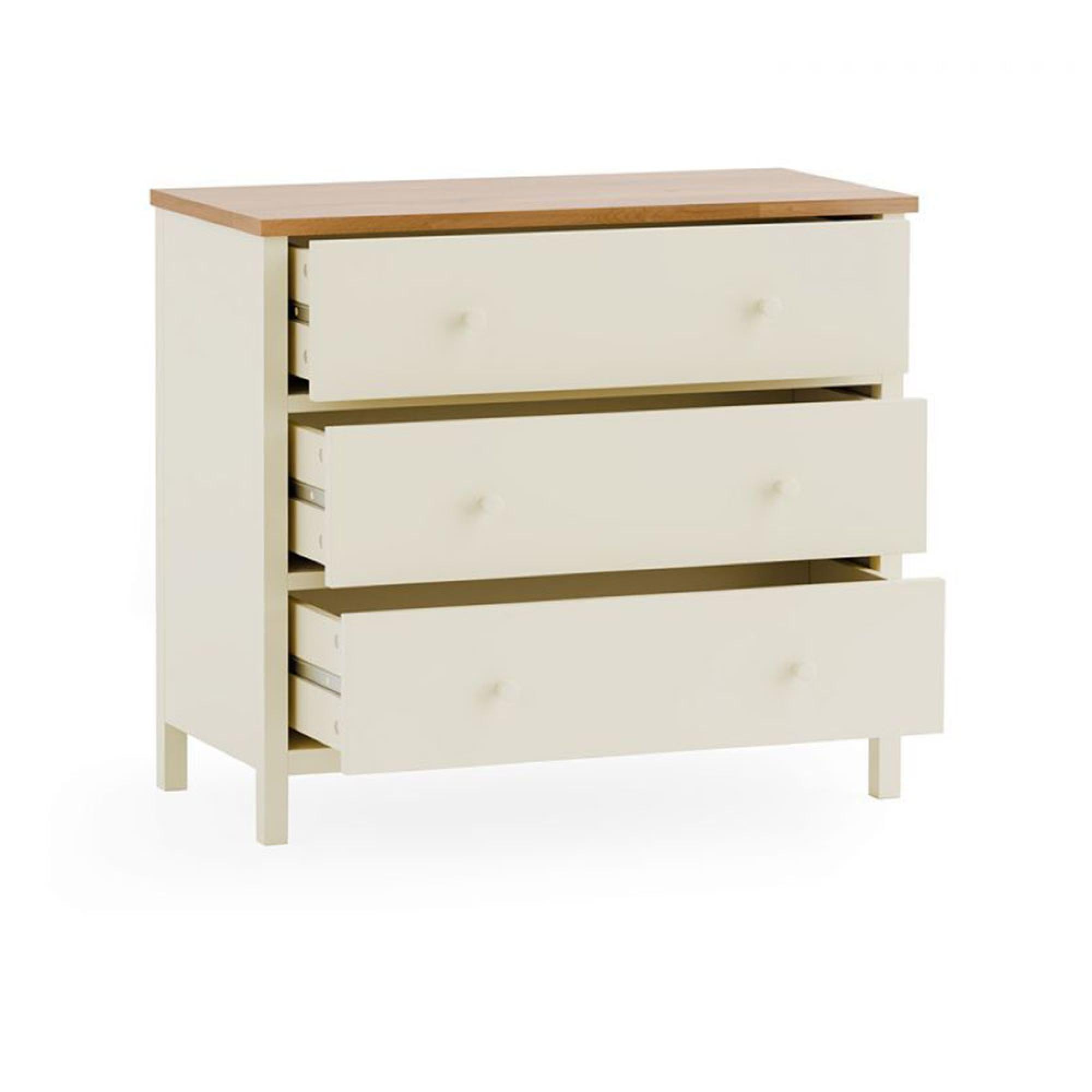 Product photograph of Coxmoor Ivory Painted 3 Drawer Chest from Choice Furniture Superstore.
