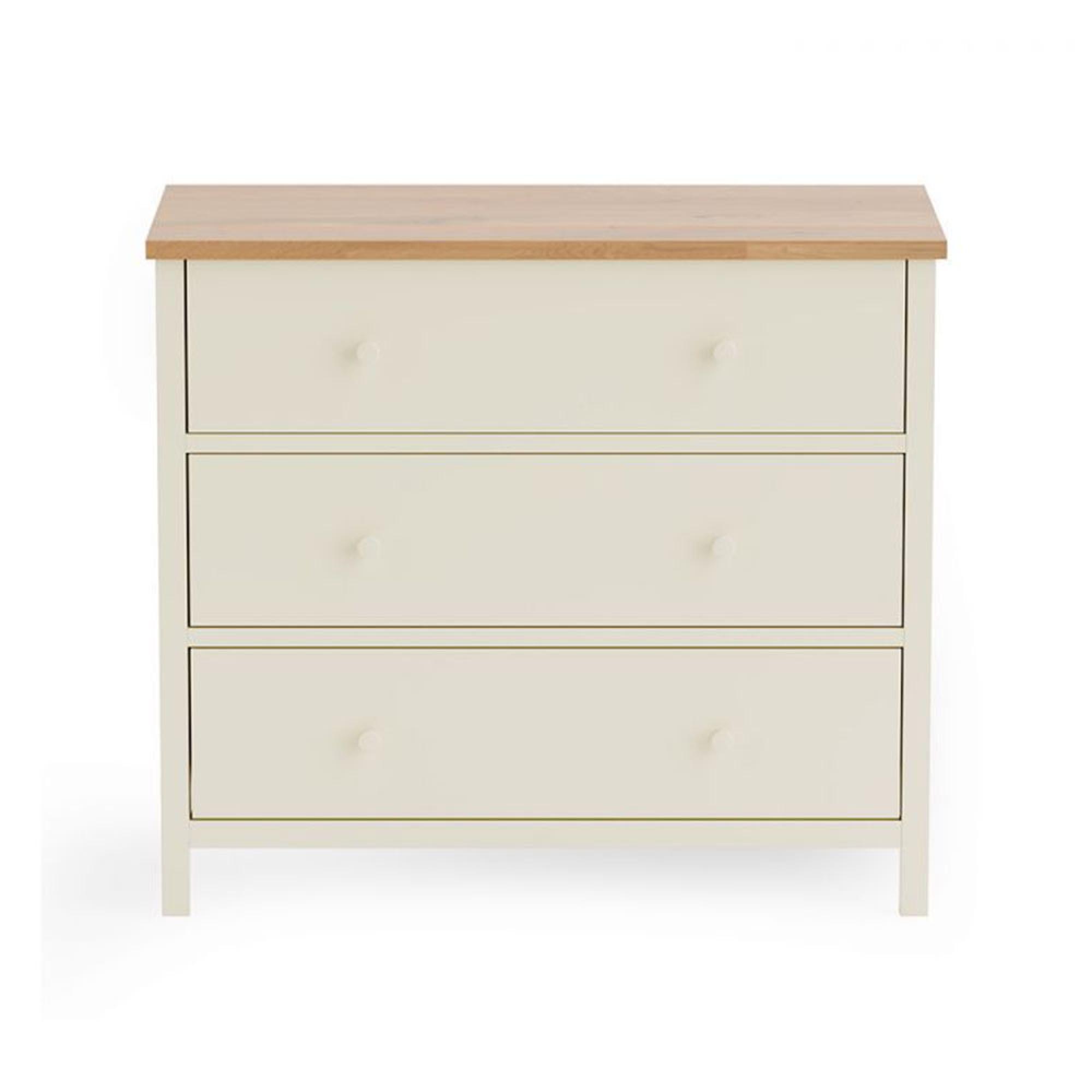 Product photograph of Coxmoor Ivory Painted 3 Drawer Chest from Choice Furniture Superstore.