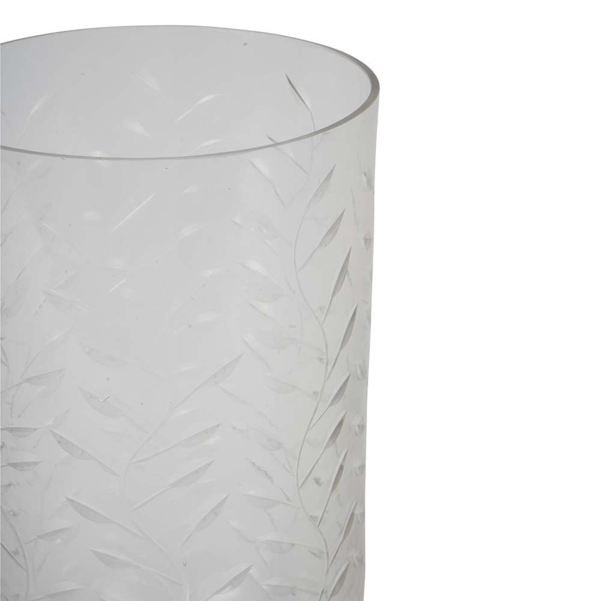 Product photograph of Libra Laura Ashley Glass Cut Hurricane Medium from Choice Furniture Superstore.