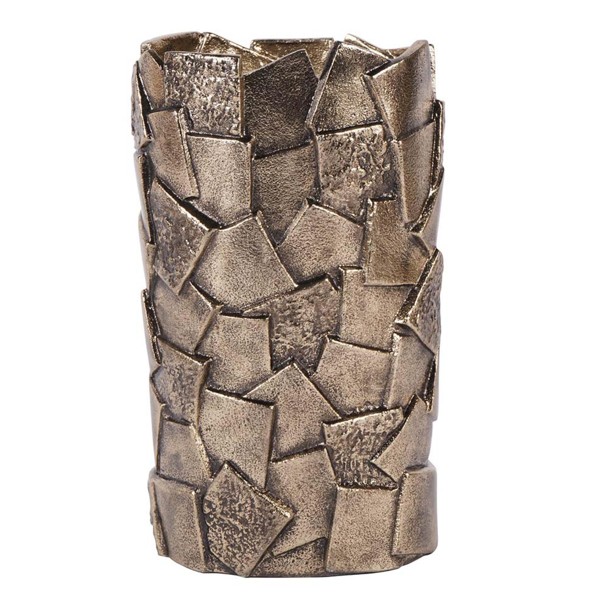Product photograph of Libra Montrose Cast Aluminium Decorative Vase - 14cm from Choice Furniture Superstore.