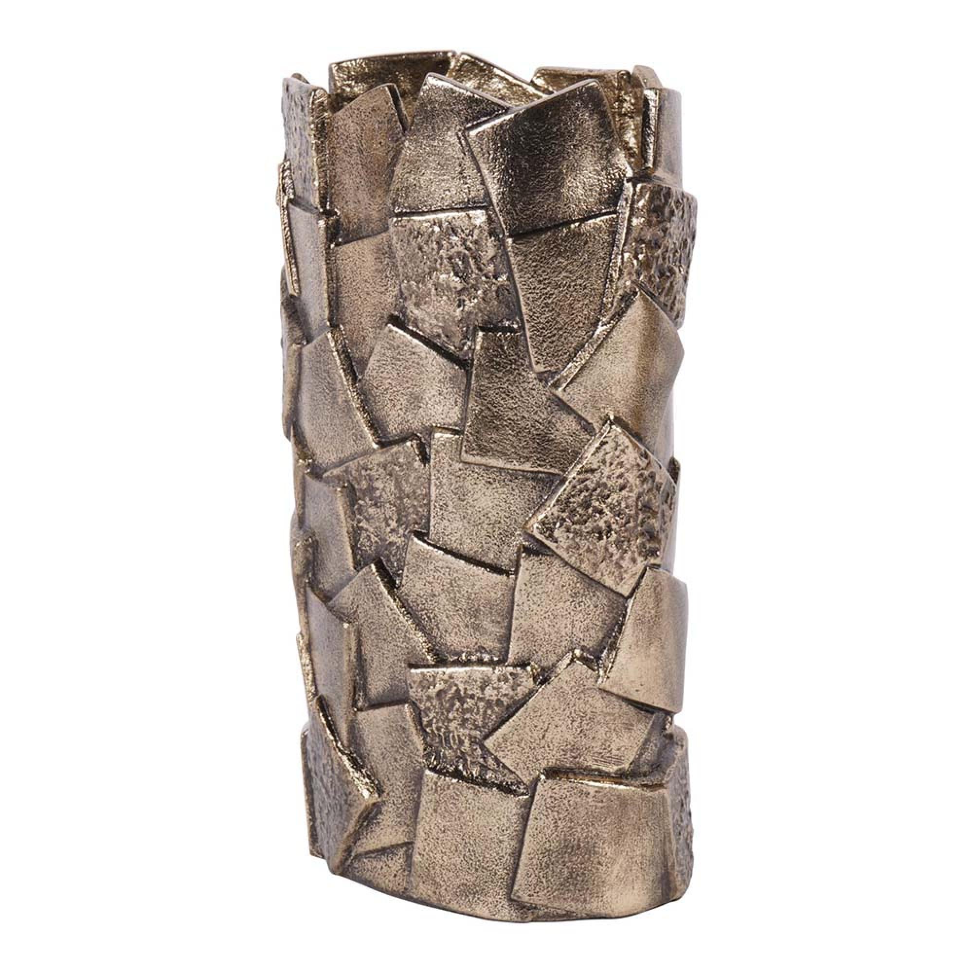 Product photograph of Libra Montrose Cast Aluminium Decorative Vase - 14cm from Choice Furniture Superstore.