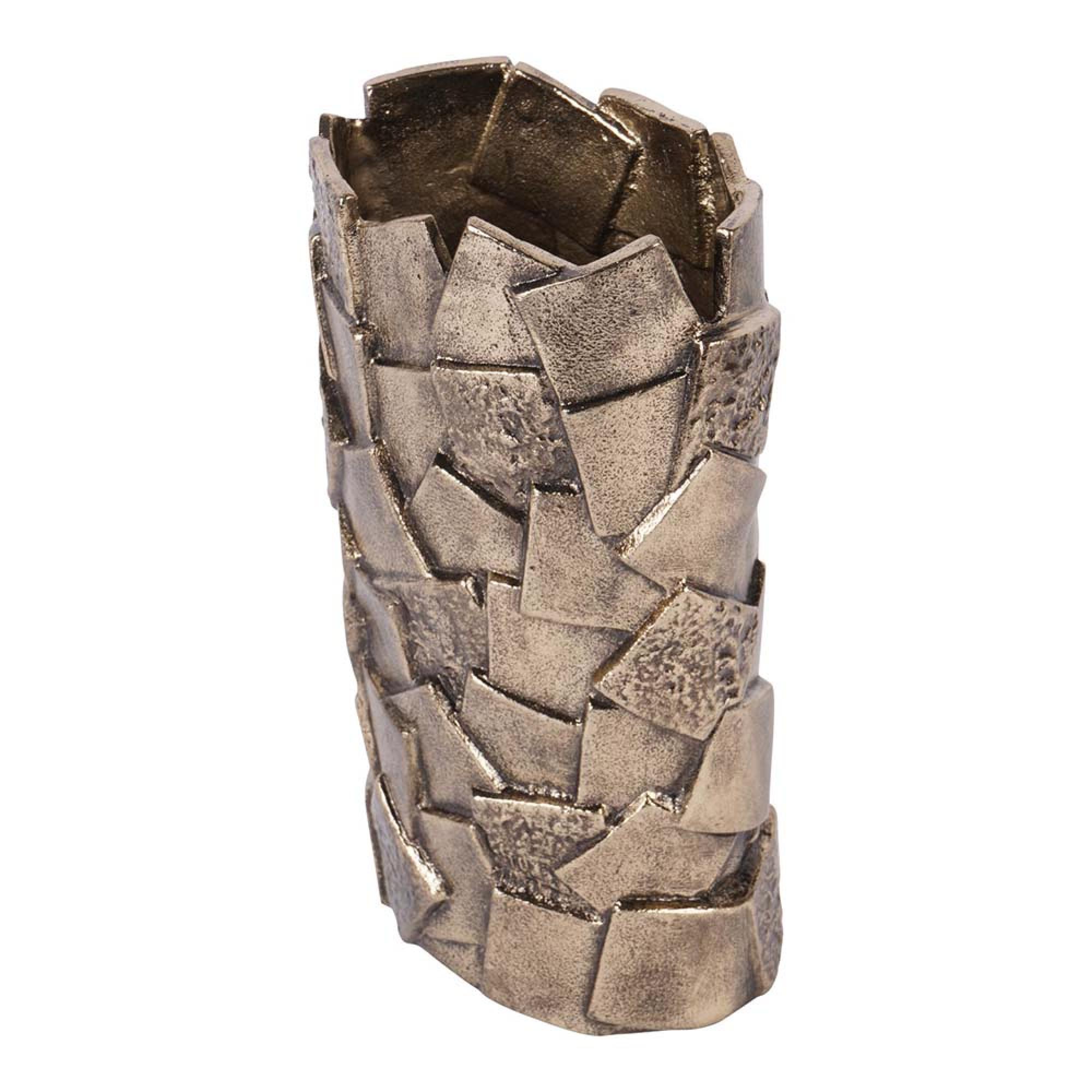 Product photograph of Libra Montrose Cast Aluminium Decorative Vase - 14cm from Choice Furniture Superstore.