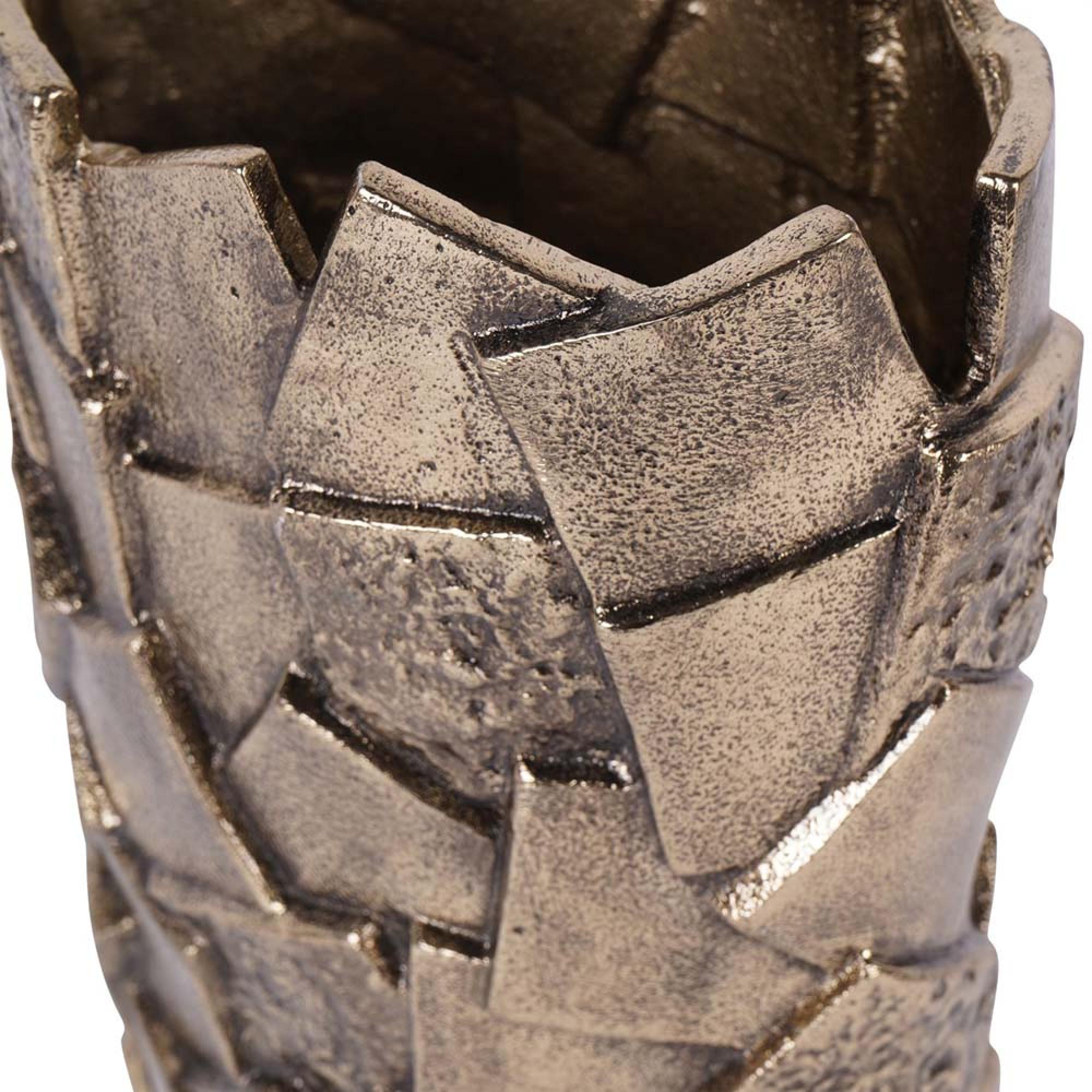 Product photograph of Libra Montrose Cast Aluminium Decorative Vase - 14cm from Choice Furniture Superstore.
