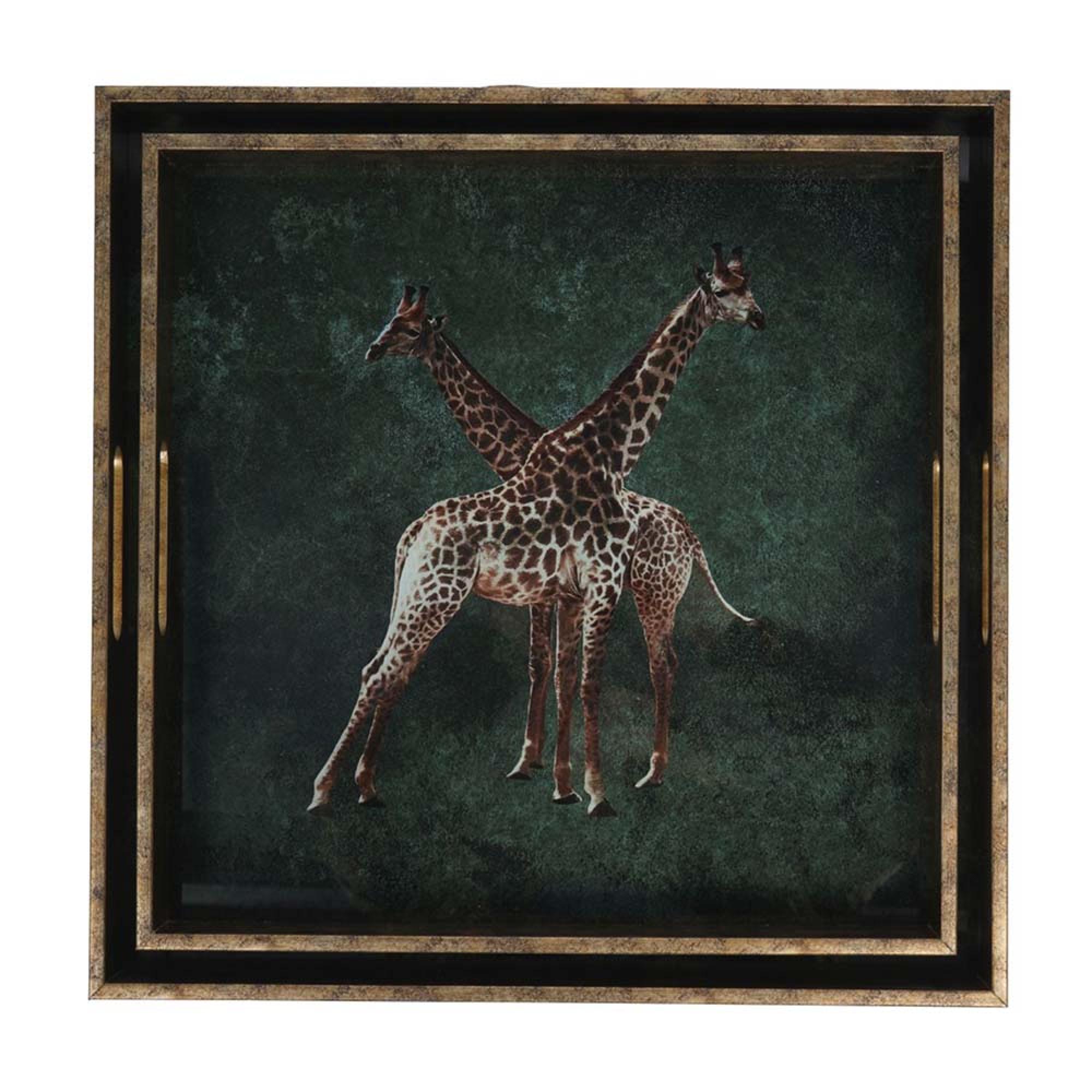 Product photograph of Libra Giraffe Decorative Set Of 2 Nesting Trays from Choice Furniture Superstore.