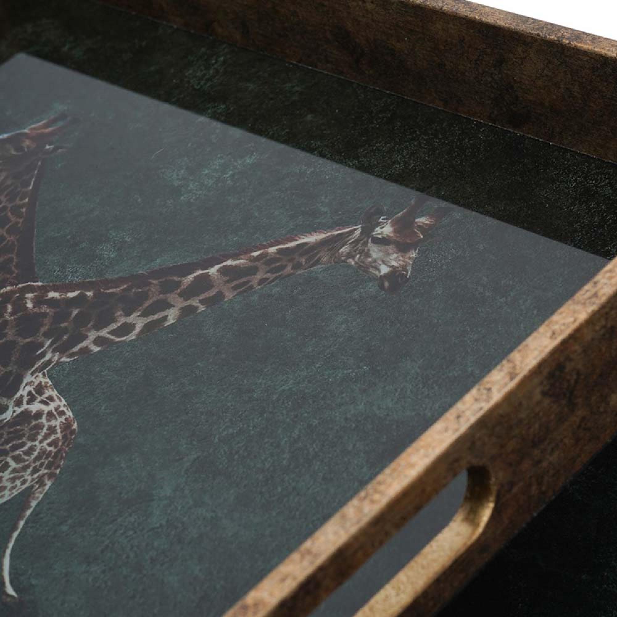 Product photograph of Libra Giraffe Decorative Set Of 2 Nesting Trays from Choice Furniture Superstore.