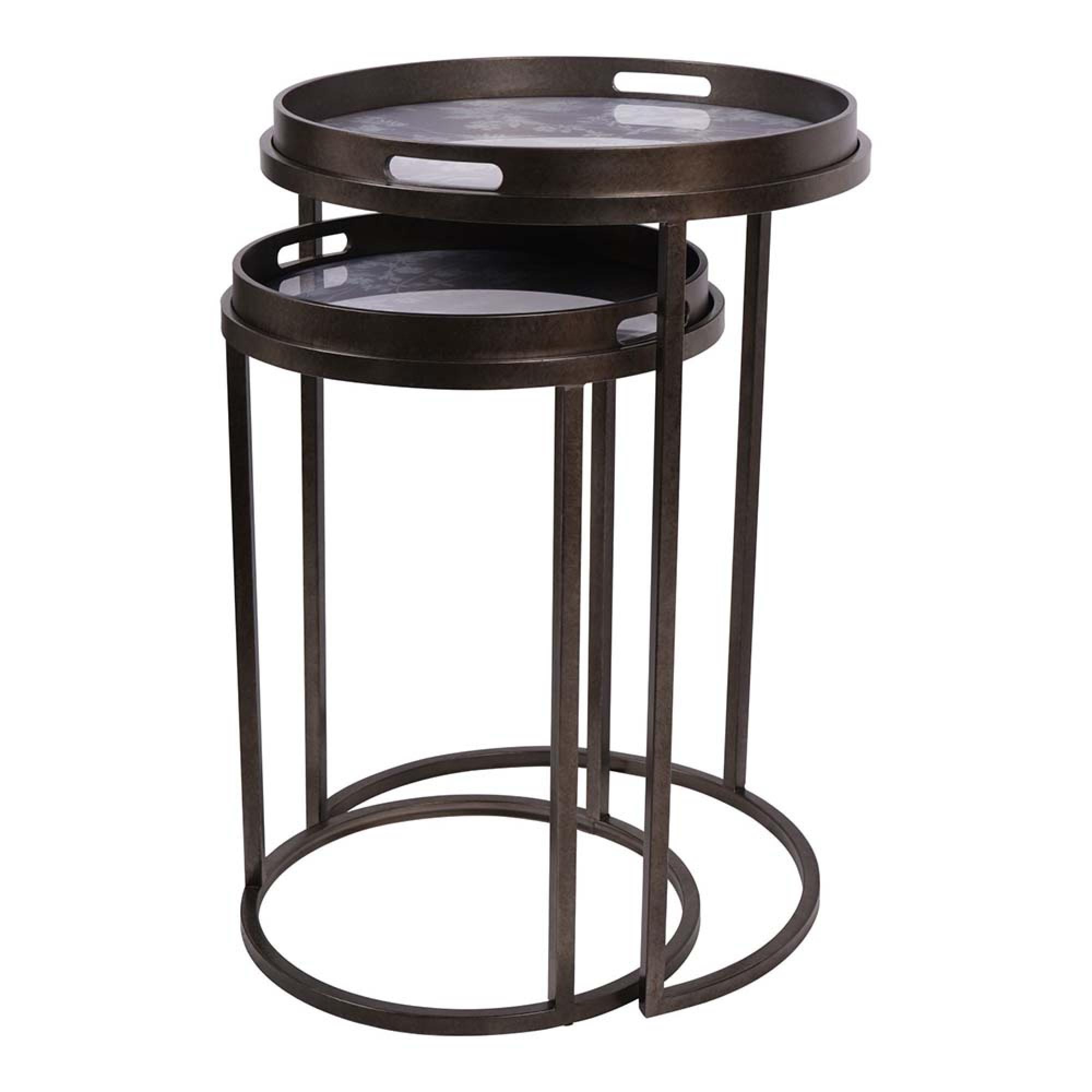 Product photograph of Libra Laura Ashley Tidworth Set Of 2 Side Tray Tables from Choice Furniture Superstore.