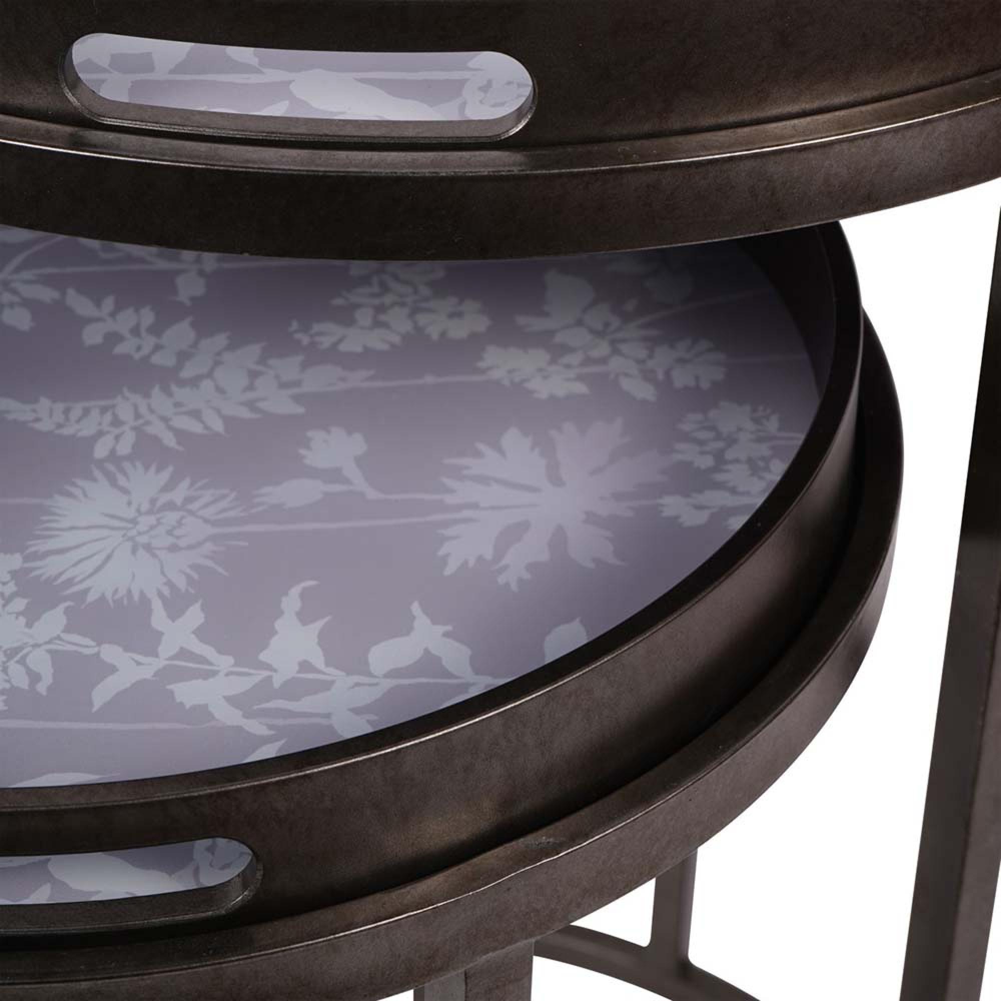 Product photograph of Libra Laura Ashley Tidworth Set Of 2 Side Tray Tables from Choice Furniture Superstore.
