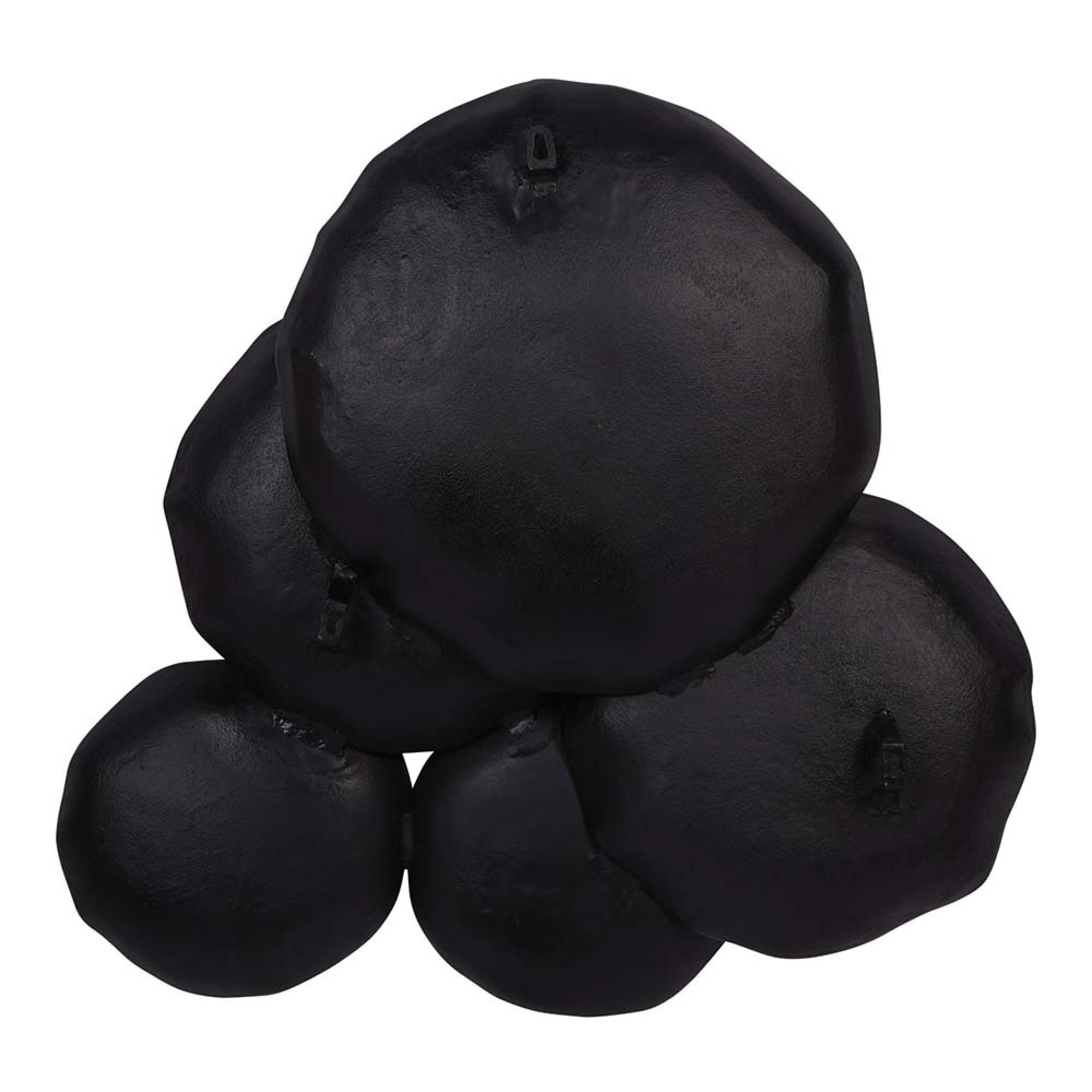 Product photograph of Libra Arlow 5 Disc Black Metal Wall Art from Choice Furniture Superstore.