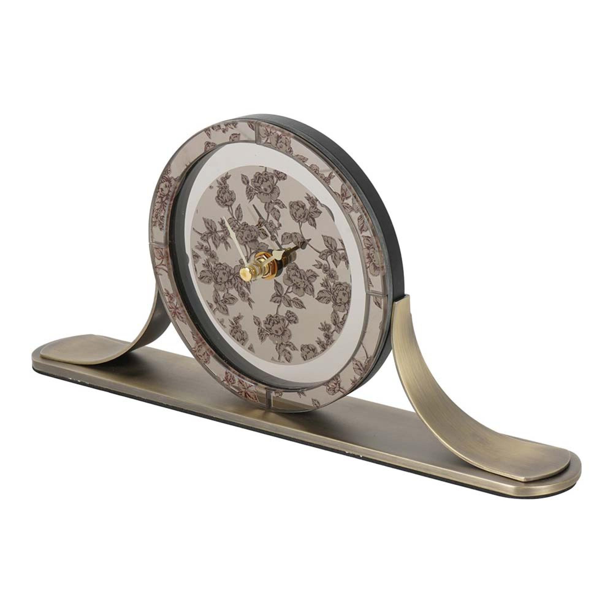Product photograph of Libra Laura Ashley Pollington Rose Mantel Clock from Choice Furniture Superstore.