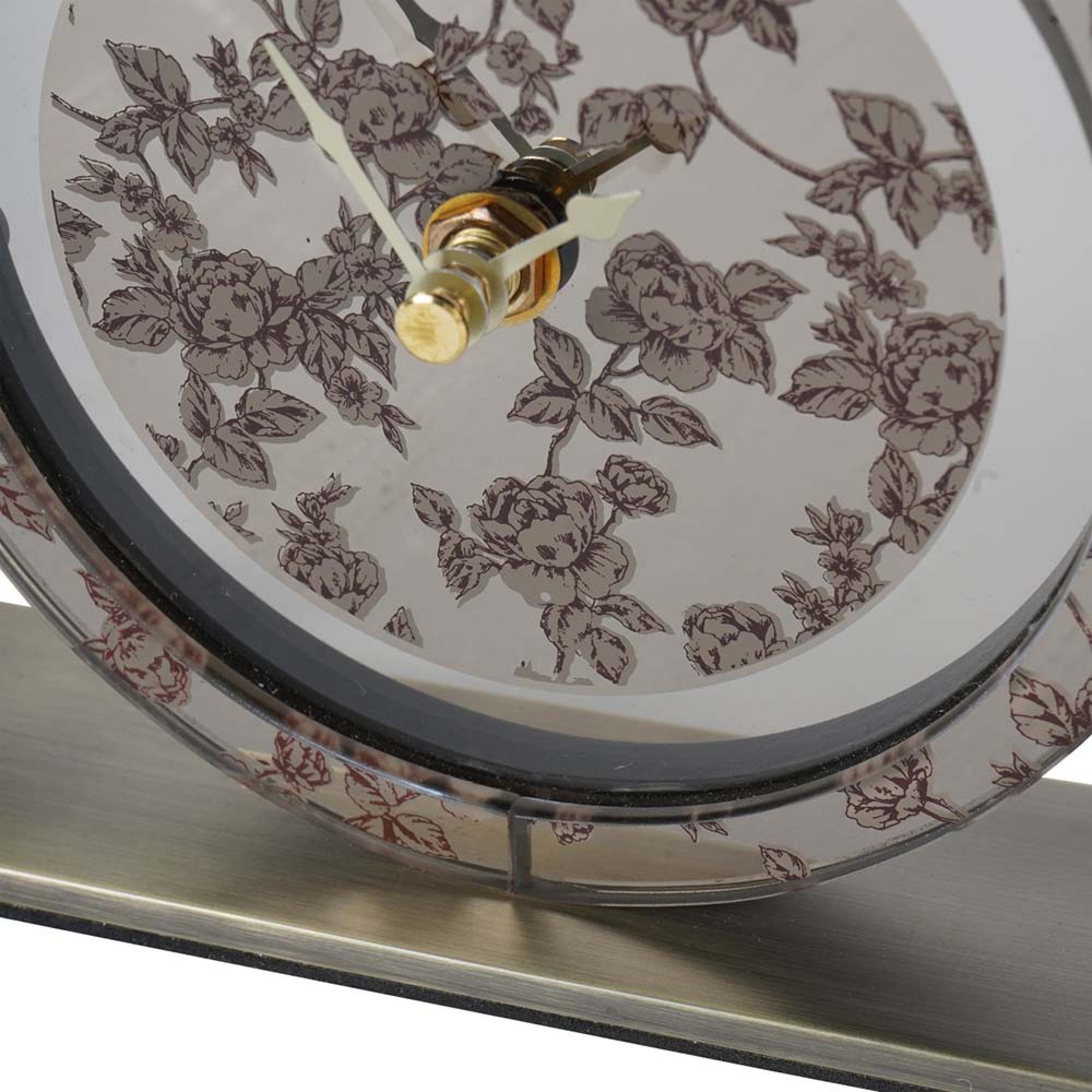 Product photograph of Libra Laura Ashley Pollington Rose Mantel Clock from Choice Furniture Superstore.