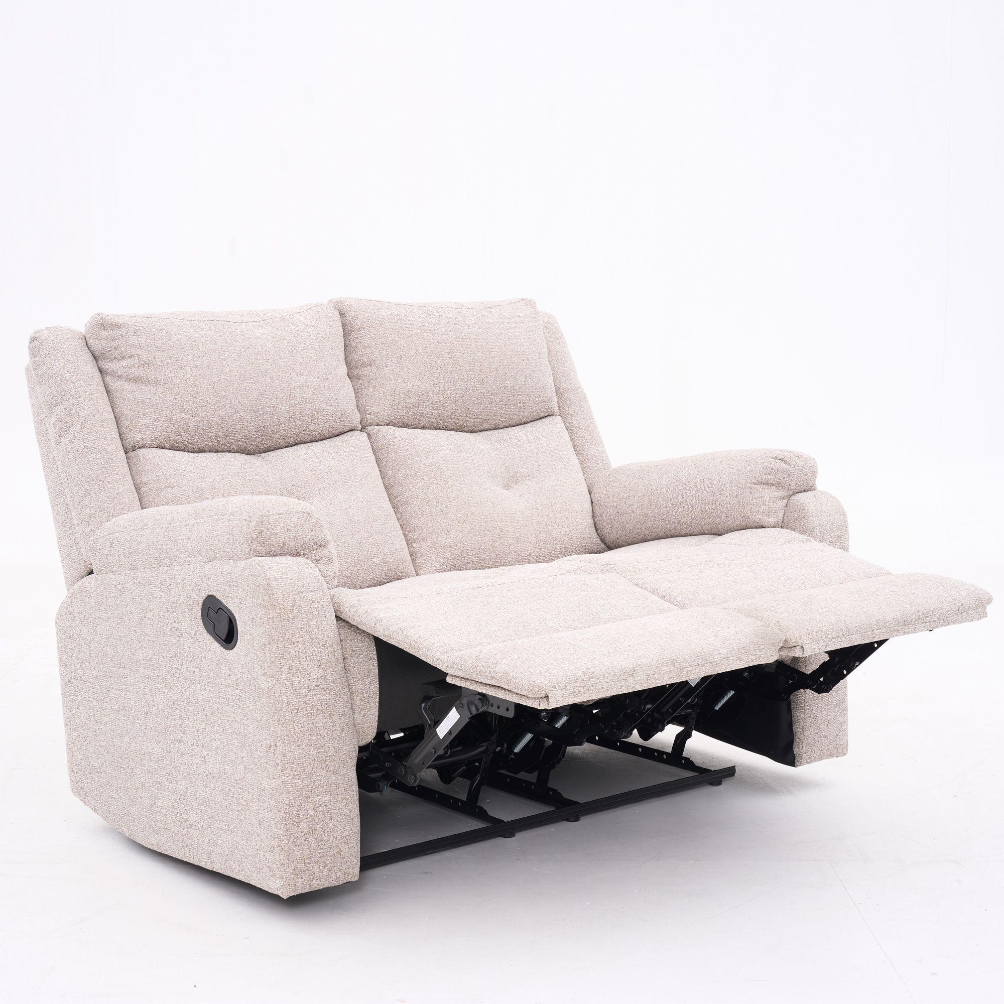 Ellison Cream Fabric Seater Manual Recliner Sofa CFS UK