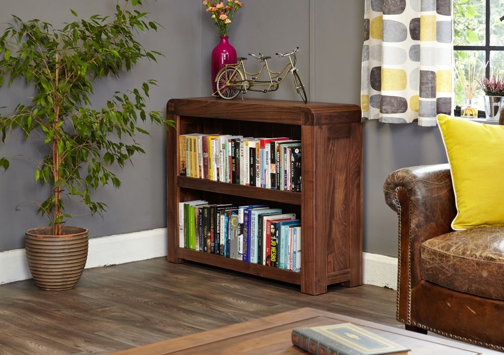 Product photograph of Shiro Walnut Bookcase from Choice Furniture Superstore.