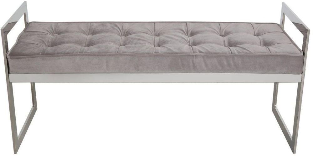 Product photograph of Zenith Chrome Bench from Choice Furniture Superstore.