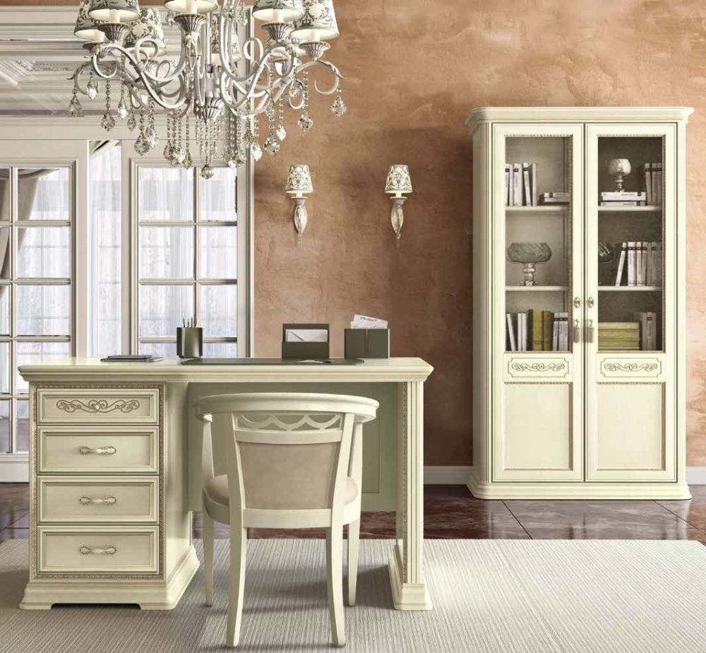 Product photograph of Camel Torriani Day Ivory Italian Writing Desk from Choice Furniture Superstore.