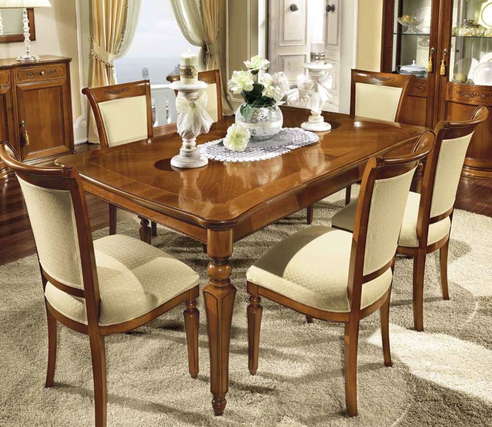 Product photograph of Camel Torriani Day Walnut Italian 6 Seater Extending Dining Table from Choice Furniture Superstore.