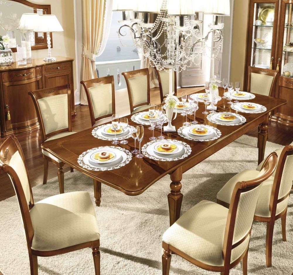 Product photograph of Camel Torriani Day Walnut Italian Extending Dining Table And Chairs from Choice Furniture Superstore.