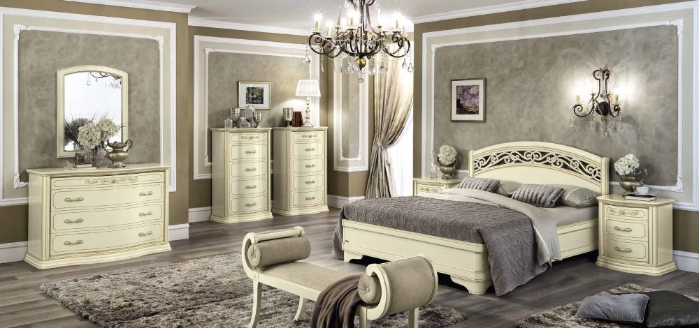 Product photograph of Camel Torriani Ivory Italian Botticelli 6ft Queen Size Bed from Choice Furniture Superstore.