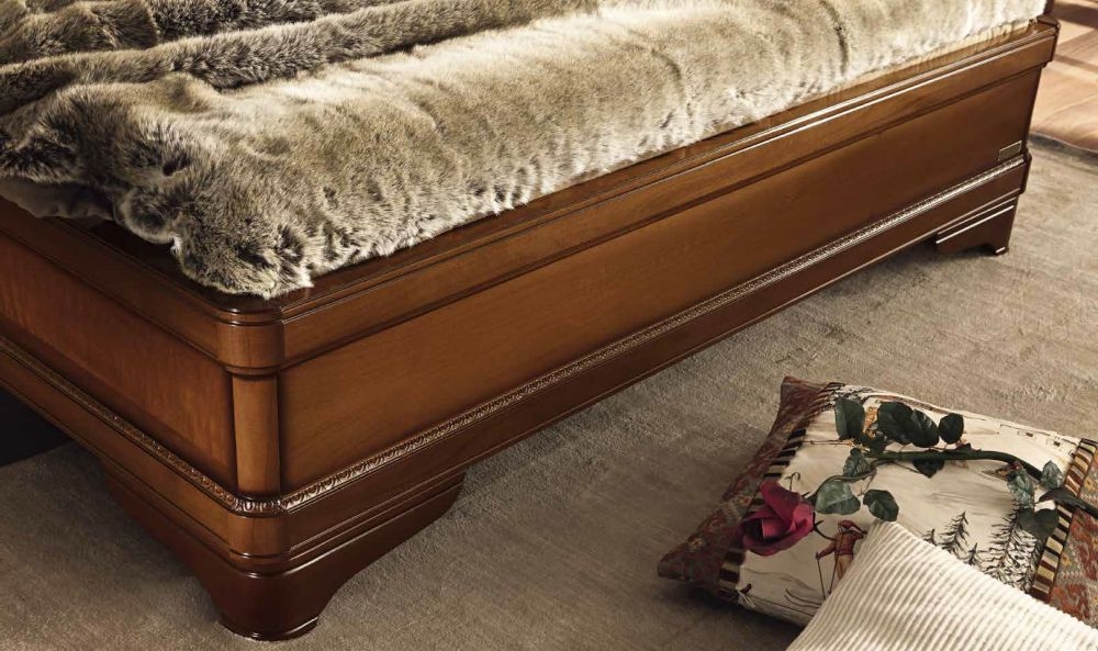 Product photograph of Camel Torriani Walnut Italian Botticelli 6ft Queen Size Bed from Choice Furniture Superstore.