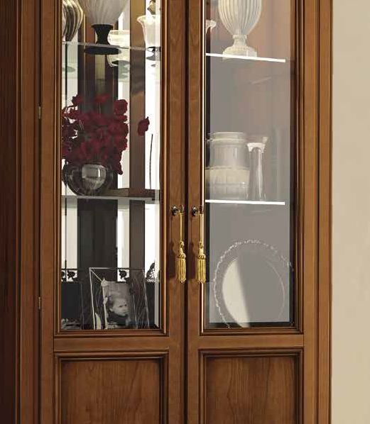 Product photograph of Camel Treviso Day Cherry Wood Italian 2 Door Vitrine from Choice Furniture Superstore.