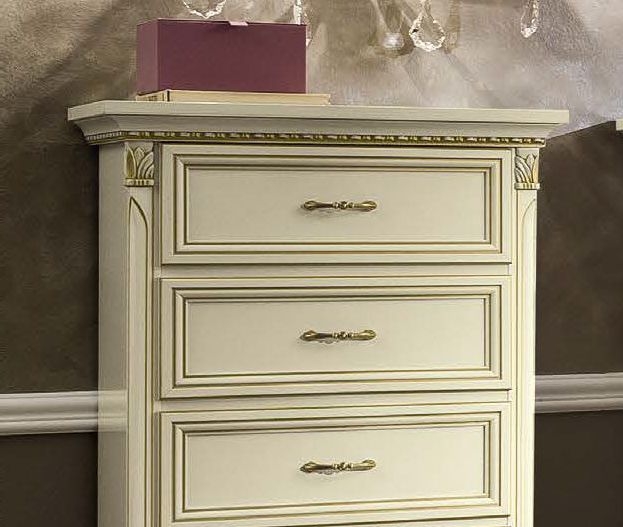 Product photograph of Camel Treviso Night White Ash Italian 5 Drawer Chest from Choice Furniture Superstore.