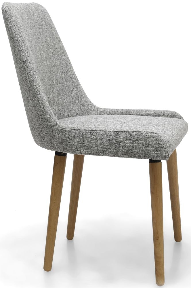 Product photograph of Capri Flax Grey Weave Dining Chair Sold In Pairs from Choice Furniture Superstore.