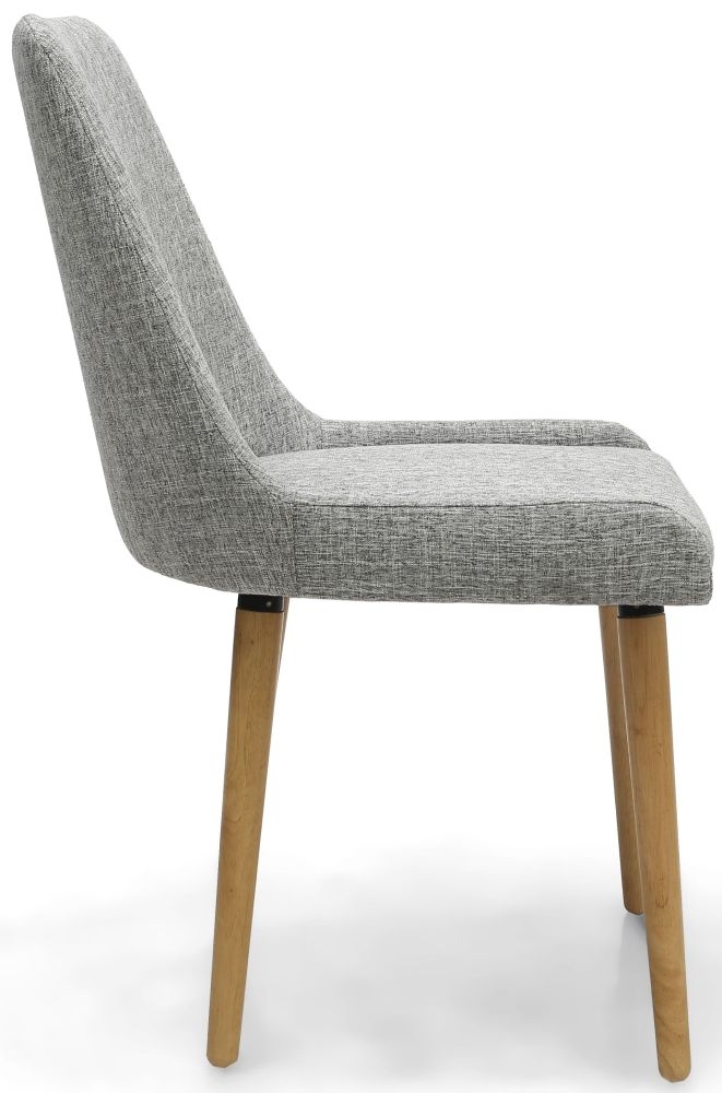 Product photograph of Capri Flax Grey Weave Dining Chair Sold In Pairs from Choice Furniture Superstore.