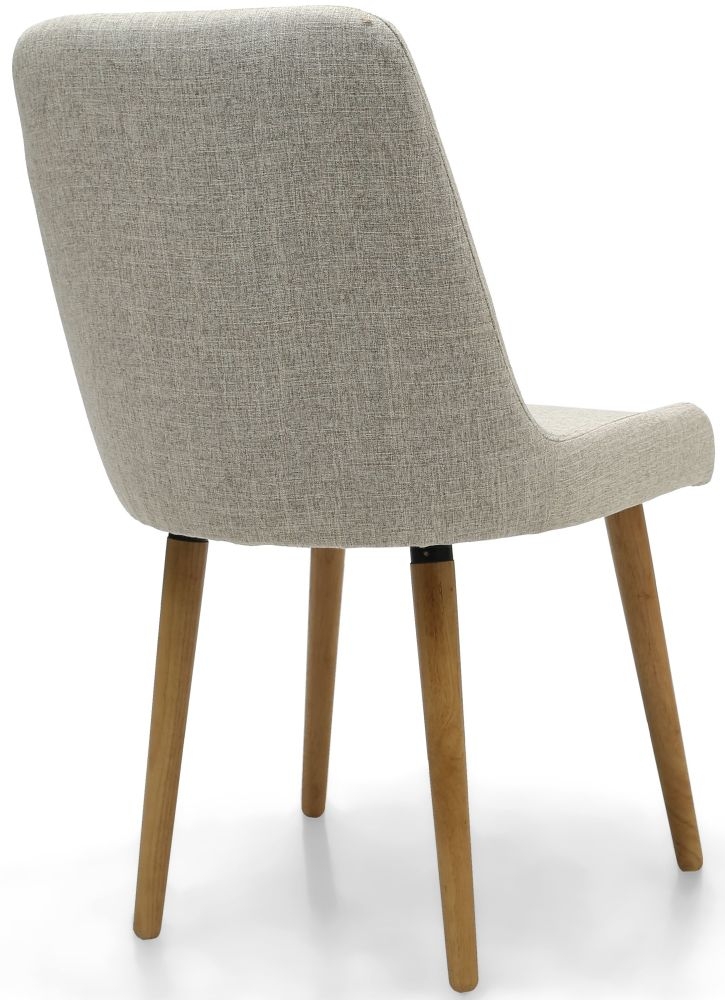 Product photograph of Capri Flax Natural Fabric Dining Chair Sold In Pairs from Choice Furniture Superstore.