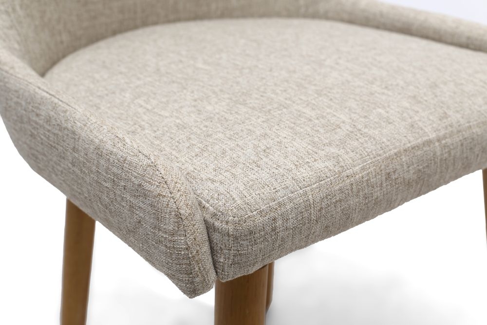 Product photograph of Capri Flax Natural Fabric Dining Chair Sold In Pairs from Choice Furniture Superstore.