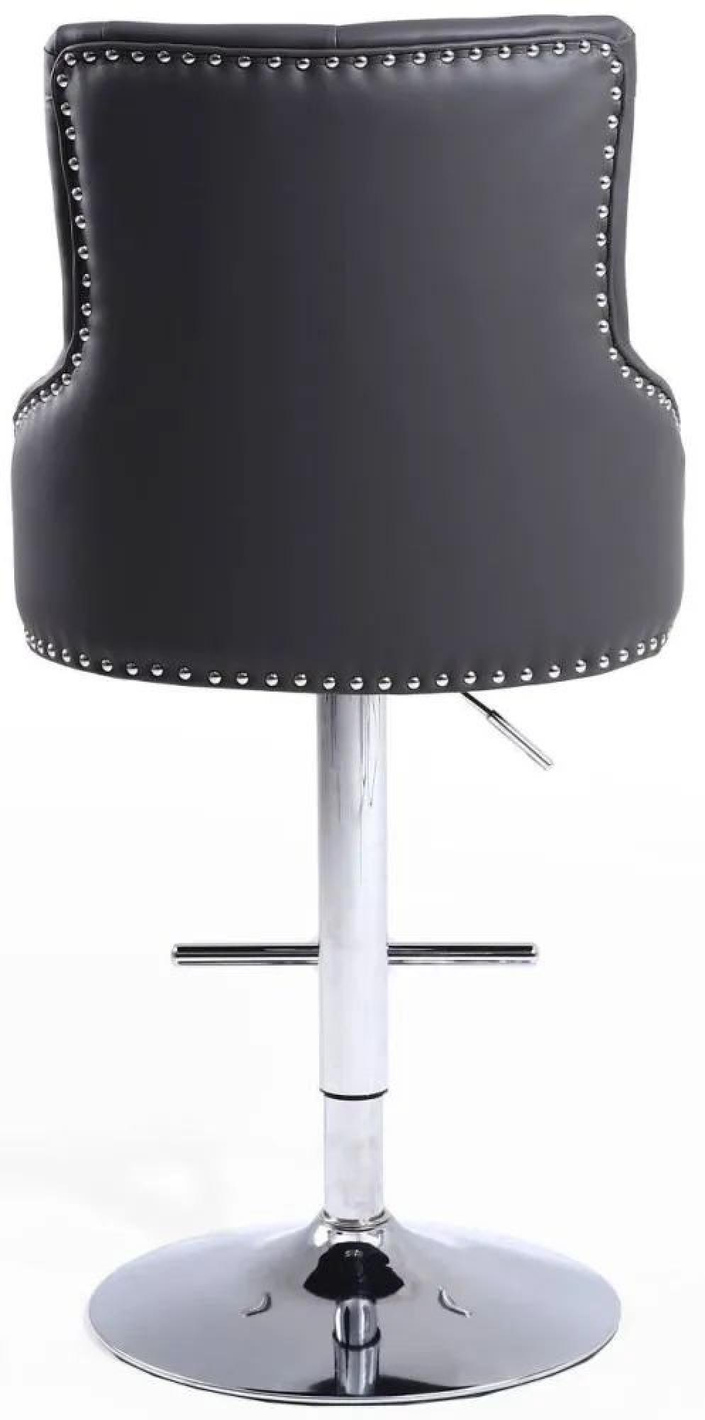 Product photograph of Set Of 2 Rocco Graphite Leather Effect Bar Stool from Choice Furniture Superstore.