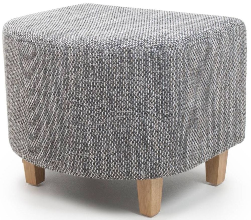 Product photograph of Tweed Grey Tub Chair And Stool Set from Choice Furniture Superstore.