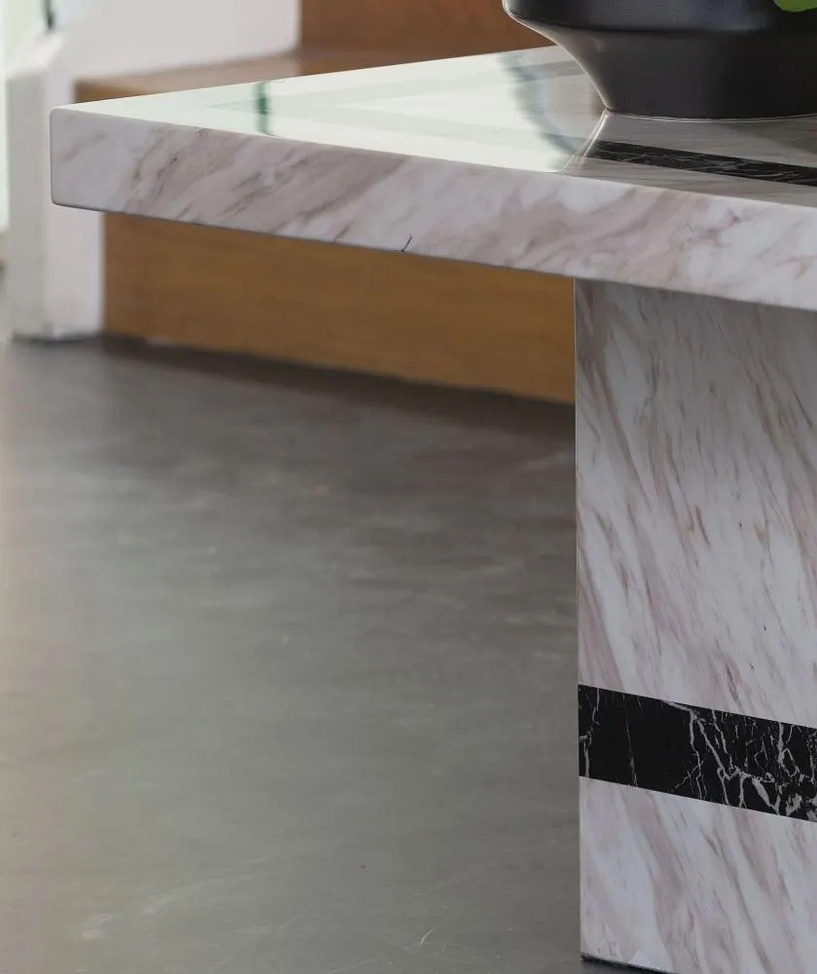 Product photograph of Rome Cream Marble Coffee Table from Choice Furniture Superstore.