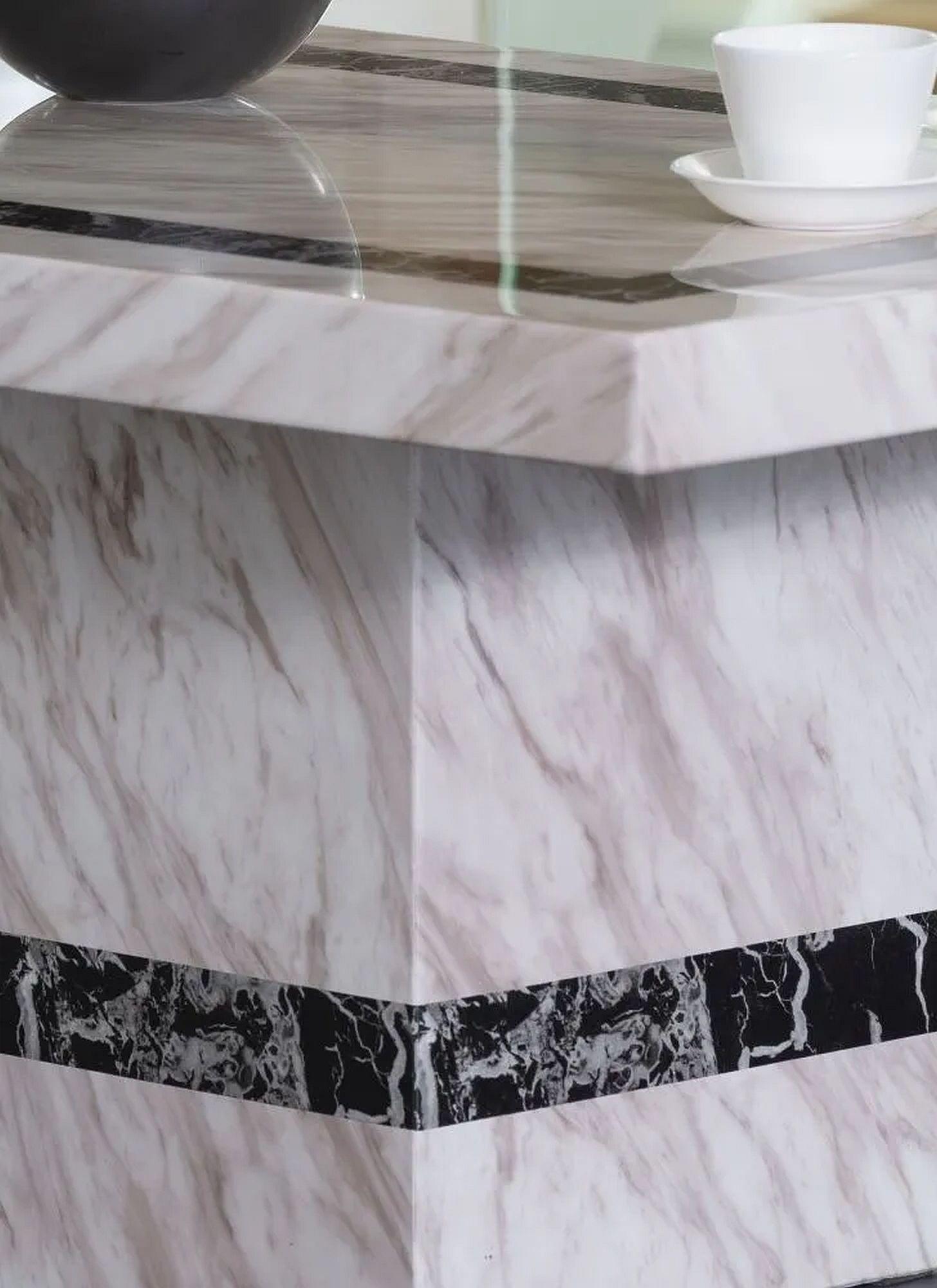 Product photograph of Rome Cream Marble Coffee Table from Choice Furniture Superstore.