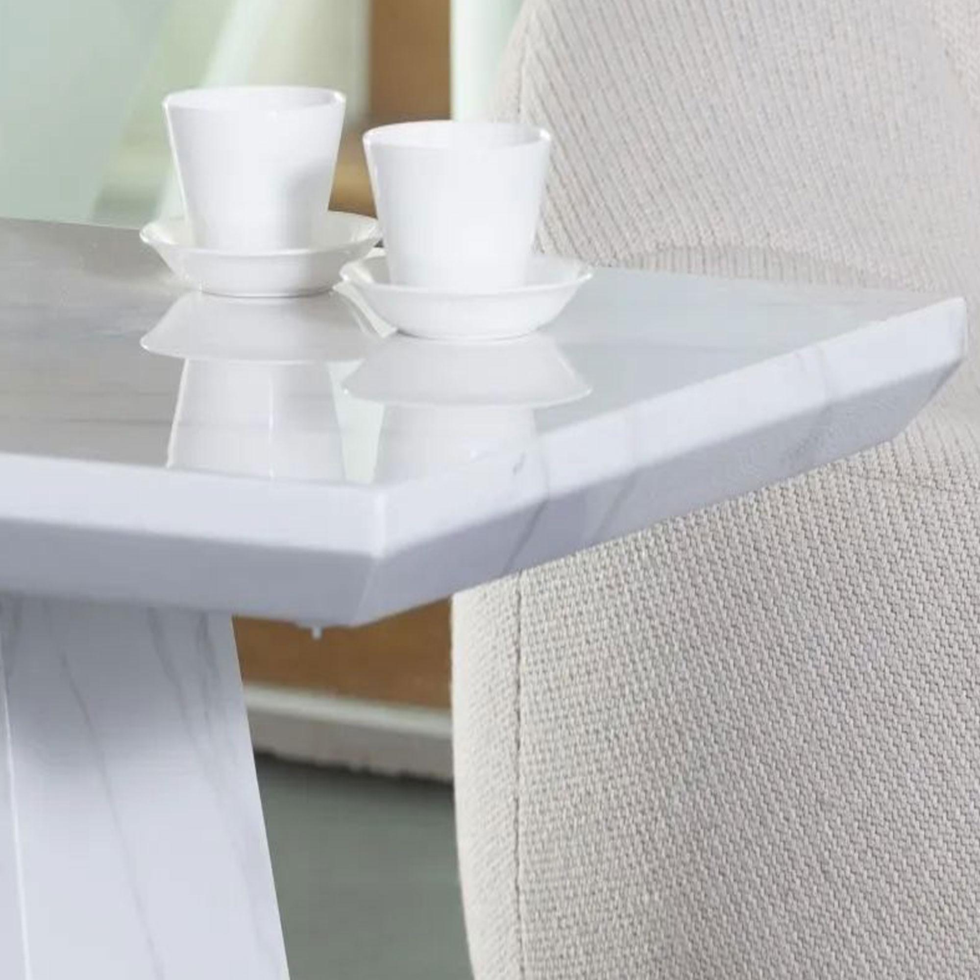 Product photograph of Milan White Marble Coffee Table from Choice Furniture Superstore.