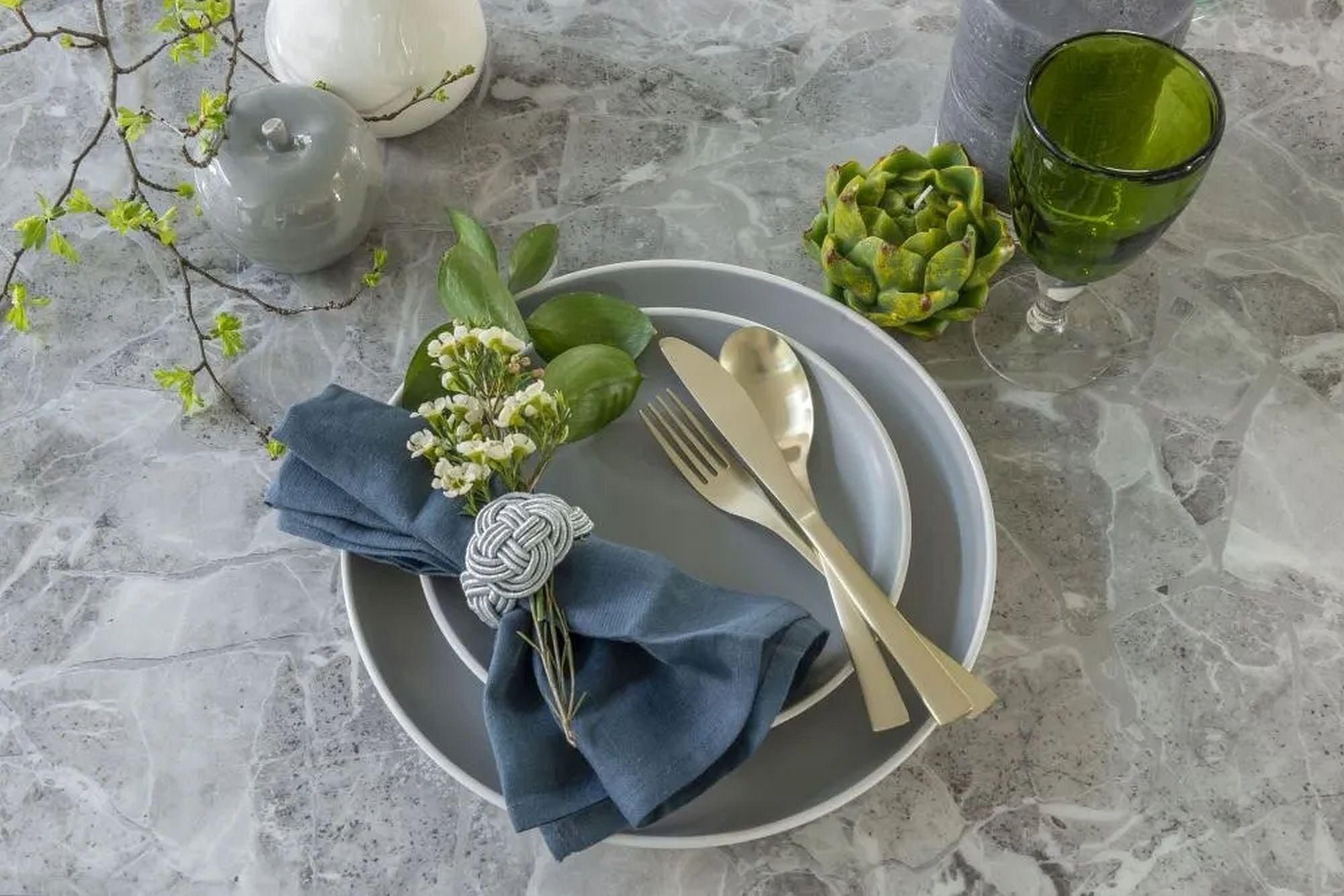 Product photograph of Turin 140cm Square Grey Marble Dining Table from Choice Furniture Superstore.