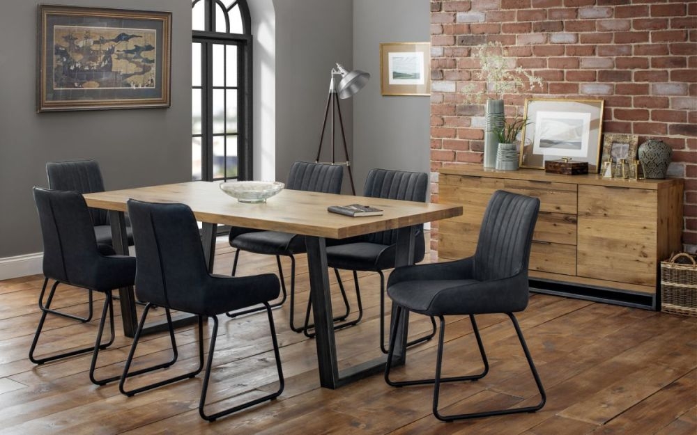 Product photograph of Brooklyn Rustic Dining Table - 6 Seater from Choice Furniture Superstore.