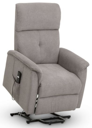 Product photograph of Ava Rise Taupe Chenille Recliner Chair from Choice Furniture Superstore.