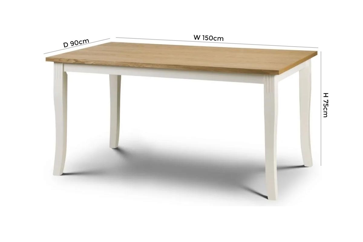 Product photograph of Davenport Ivory 6 Seater Dining Table With 6 Chairs from Choice Furniture Superstore.