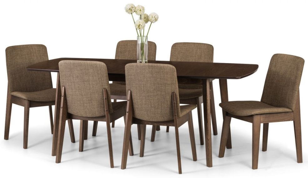 Product photograph of Kensington Walnut Extending 4-6 Seater Dining Table Set With Chairs - Comes In 4 6 Chair Options from Choice Furniture Superstore.