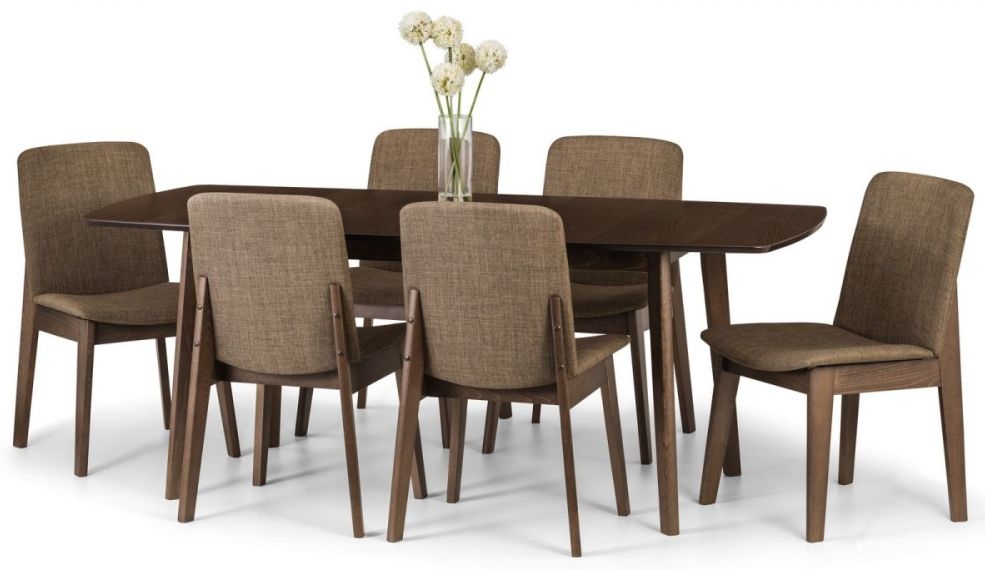 Julian Bowen Kensington Walnut Extending Dining Table and Chairs CFS