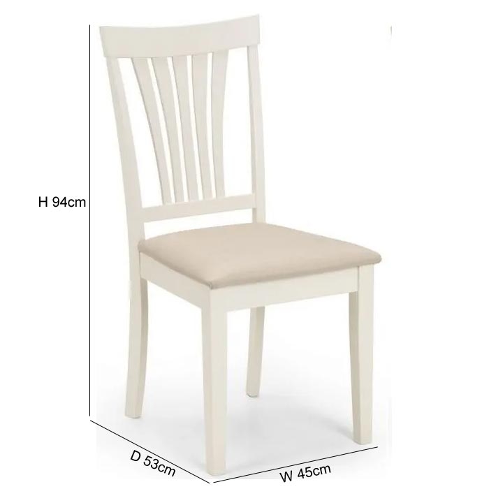 Product photograph of Stamford Ivory Dining Chair Sold In Pairs from Choice Furniture Superstore.
