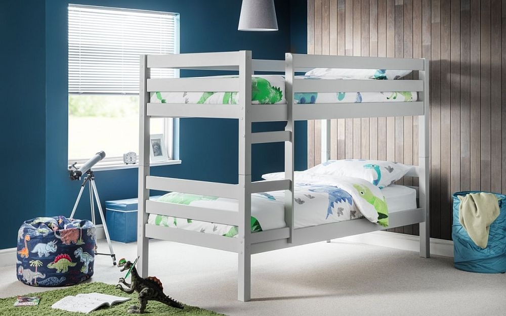 Product photograph of Camden Dove Grey Lacquer Pine Bunk Bed from Choice Furniture Superstore.