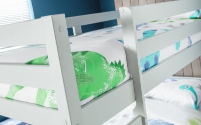 Product photograph of Camden Dove Grey Pine Bunk Bed from Choice Furniture Superstore.