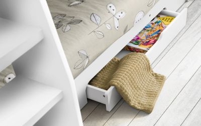 Product photograph of Orion Bunk Bed - Comes In White And Sonoma Oak Options from Choice Furniture Superstore.