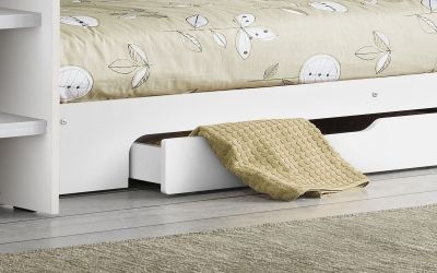 Product photograph of Orion Bunk Bed - Comes In White And Sonoma Oak Options from Choice Furniture Superstore.