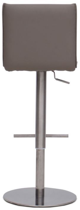 Product photograph of Set Of 2 Riva Taupe Faux Leather Adjustable Swivel Barstool With Back from Choice Furniture Superstore.