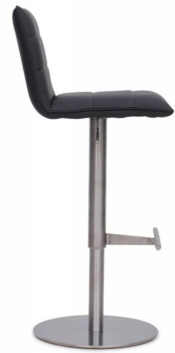 Product photograph of 2 X Riva Grey Faux Leather Adjustable Swivel Barstool With Back from Choice Furniture Superstore.