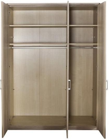 Product photograph of Wiemann Luxor 3 4 150cm Rustic Oak 3 Door Wardrobe from Choice Furniture Superstore.