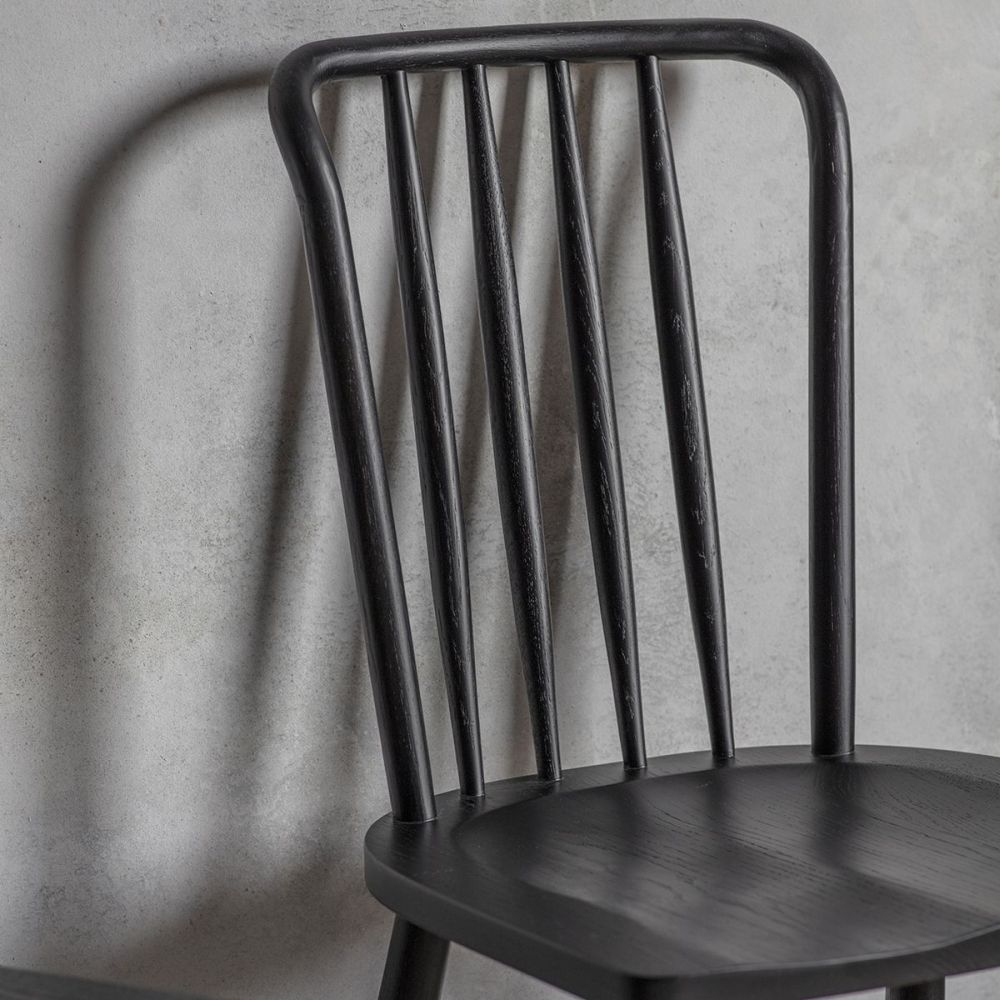 Product photograph of Wycombe Black Dining Chair Sold In Pairs from Choice Furniture Superstore.