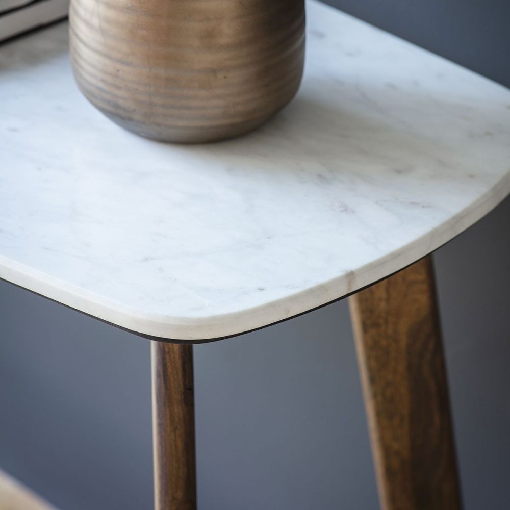 Product photograph of Barcelona Marble Top 120cm Console Table from Choice Furniture Superstore.